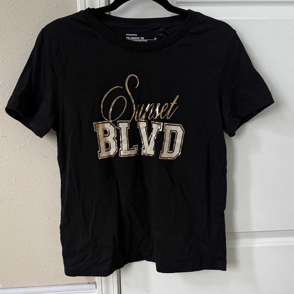 Black and Gold Sunset Blvd T-Shirt